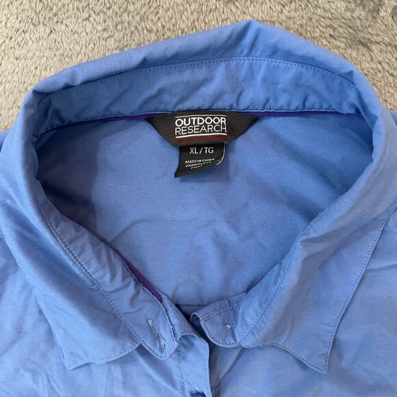 OR Outdoor Research Long Sleeve Wayward Shirt Women's XL Blue Outdoor Nylon - Picture 4 of 9